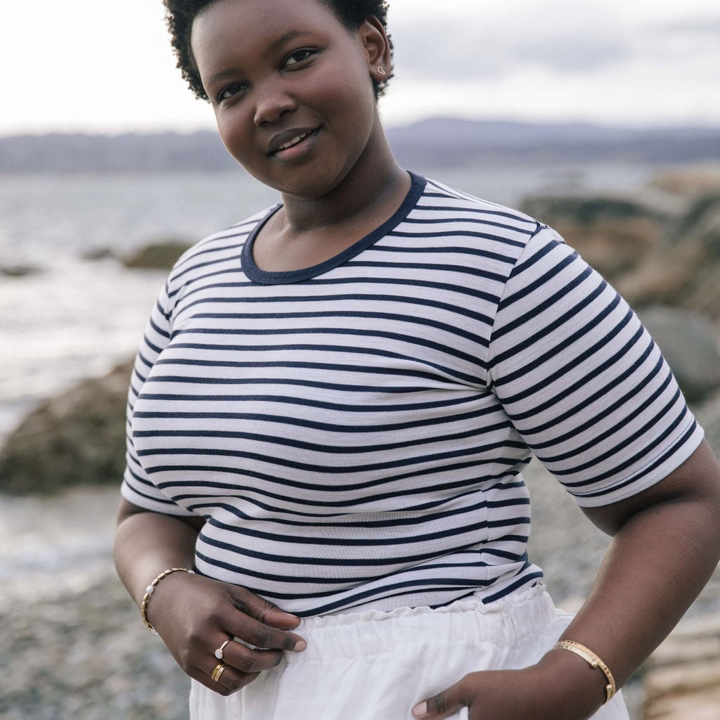 Fitted T-Shirt in Stripes