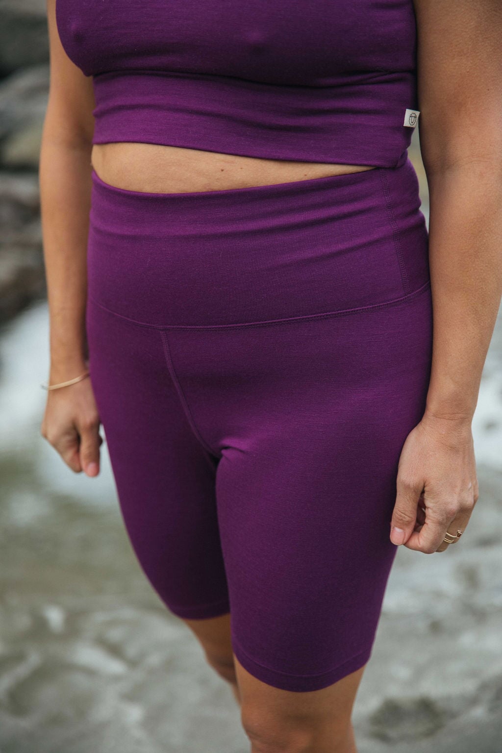 Bike Shorts  8"| Lisa is wearing size Small height is 5.5"