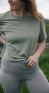 Boxy T-Shirt | Katrina is wearing size Large, height 5.9"
