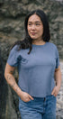 Boxy T-Shirt | Esther is wearing size Medium, height 5.5"