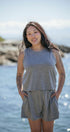 Boxy Tank | Esther is wearing size Medium, height 5.5"