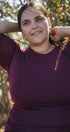 Fitted T | Sybil is wearing size 3XL, height 5.6"