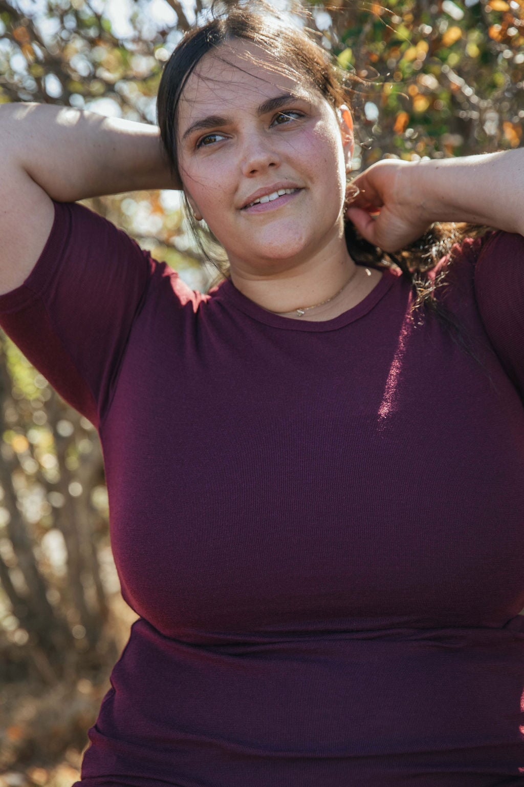 Fitted T | Sybil is wearing size 3XL, height 5.6"