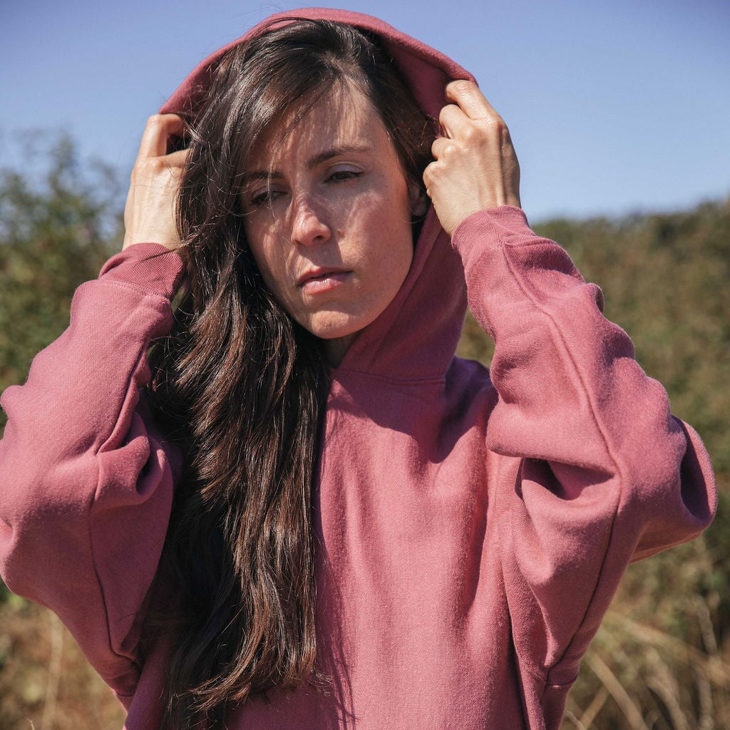 Hoodie | Stela is wearing size Medium, height is 5.7"