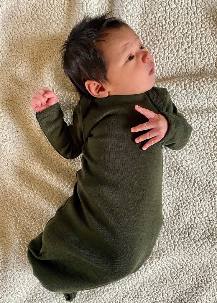Merino Wool Infant Gown Simply Merino Clothing Co