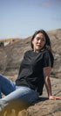 Long Boxy T-Shirt| Esther is wearing size Medium,  height 5.5"