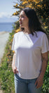 Long Boxy T-Shirt| Esther is wearing size Medium,  height 5.5"