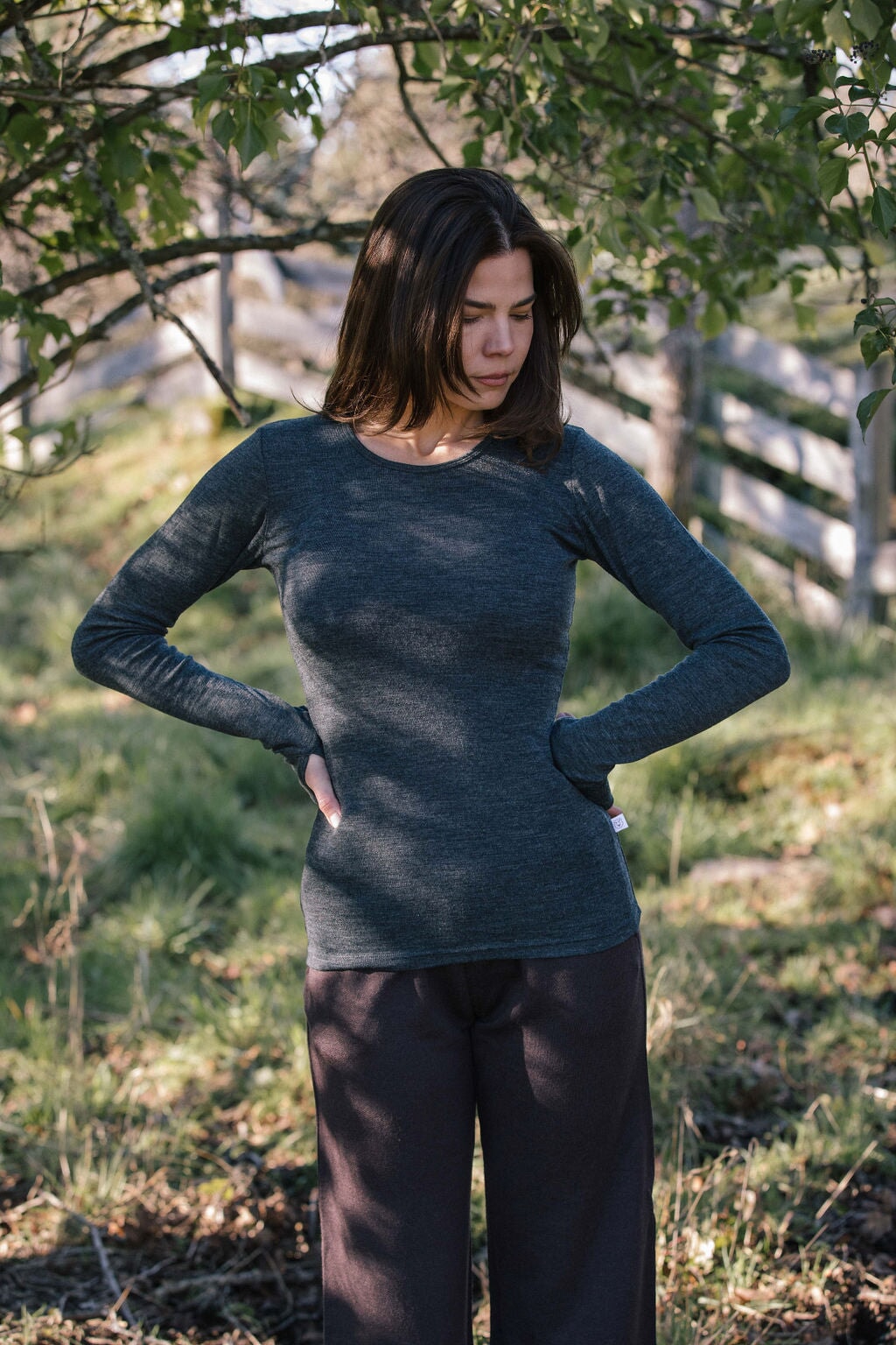Long Sleeve Top With Thumbholes – Simply Merino