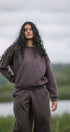 Merino Crew Sweatshirt | Model is wearing size XSmall, height 5.4"