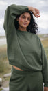 Merino Crew Sweatshirt | Model is wearing size XSmall, height 5.4"