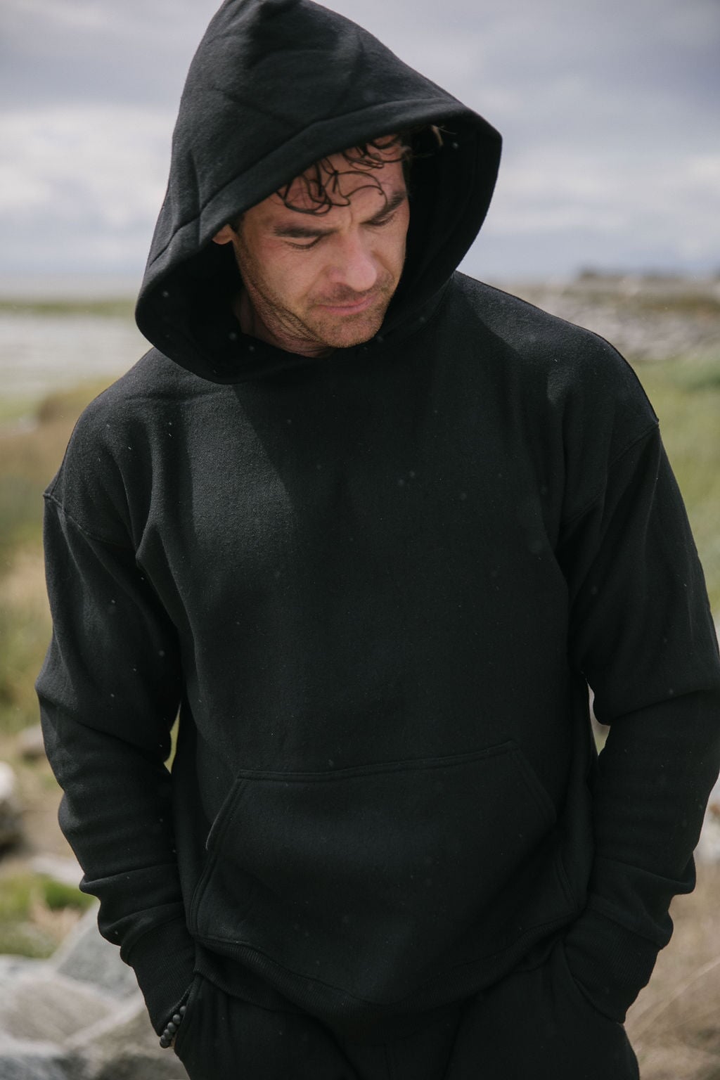 Merino Hoodie | Model is wearing size XLarge