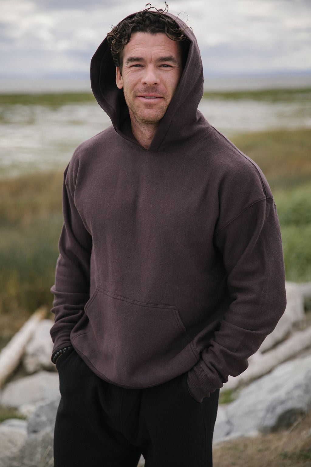 Merino Hoodie | Model is wearing size XLarge
