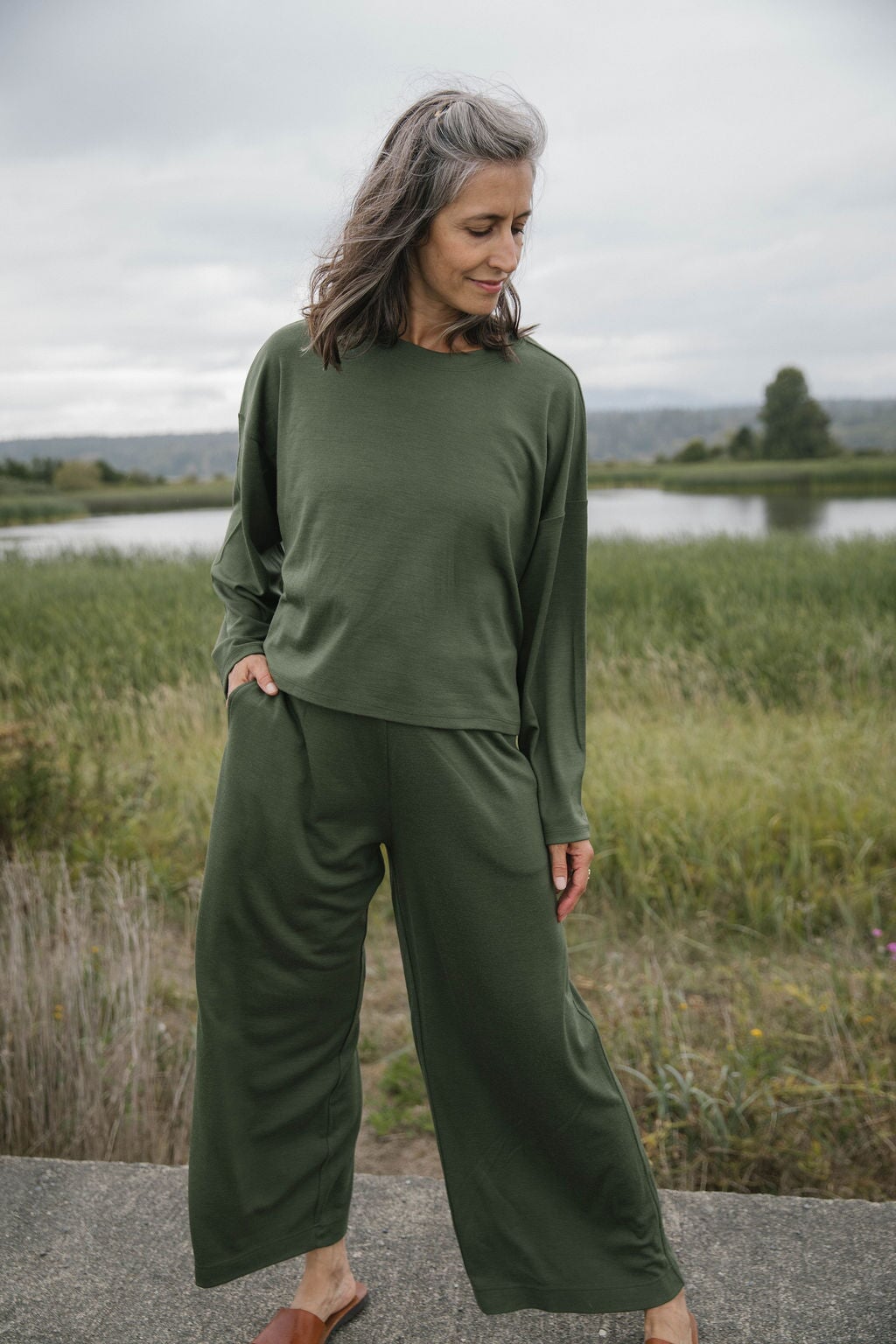 Flowy pants | Model is wearing size Medium, height 5.11"