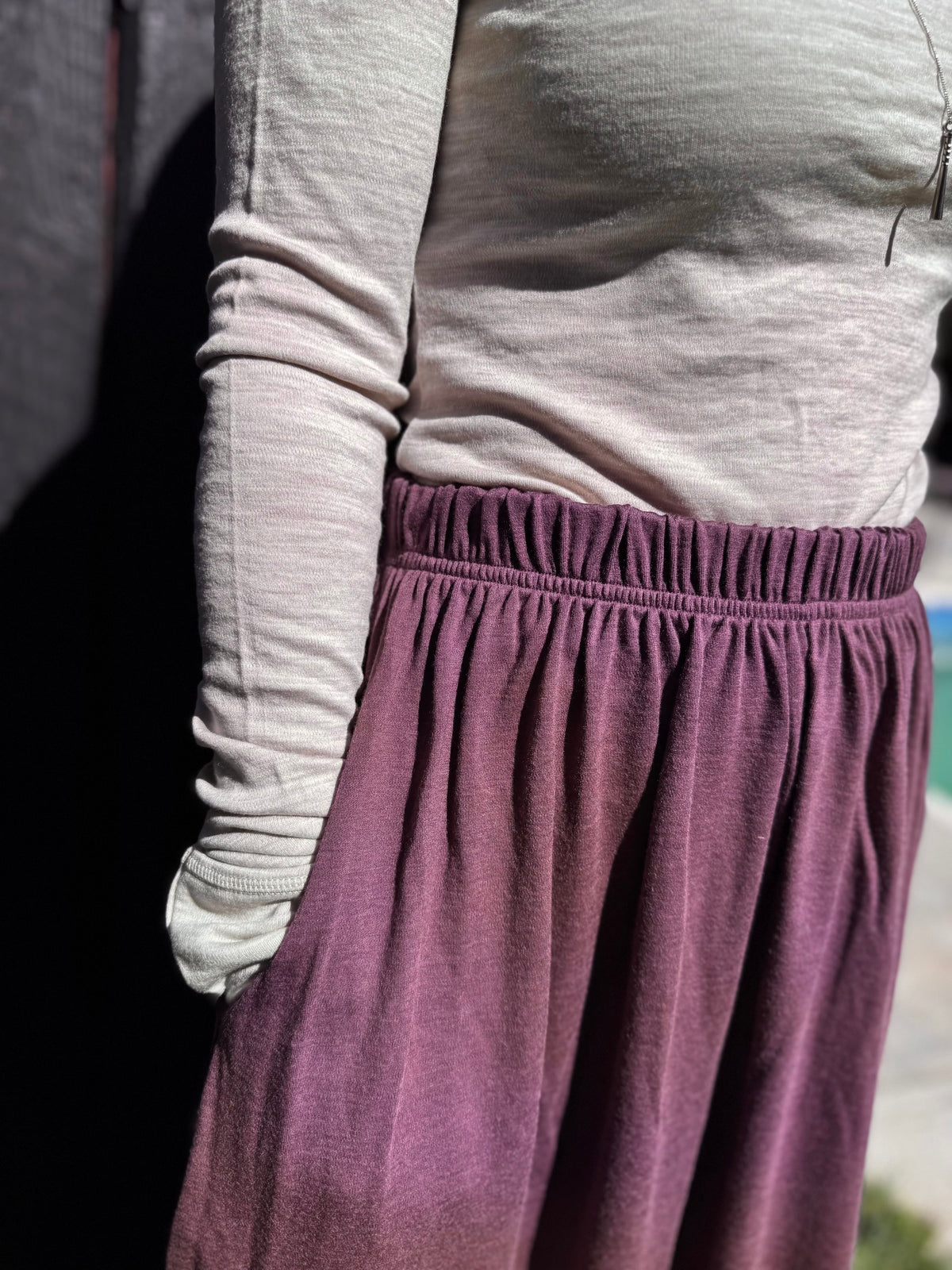 Merino Interlock Maxi Skirt