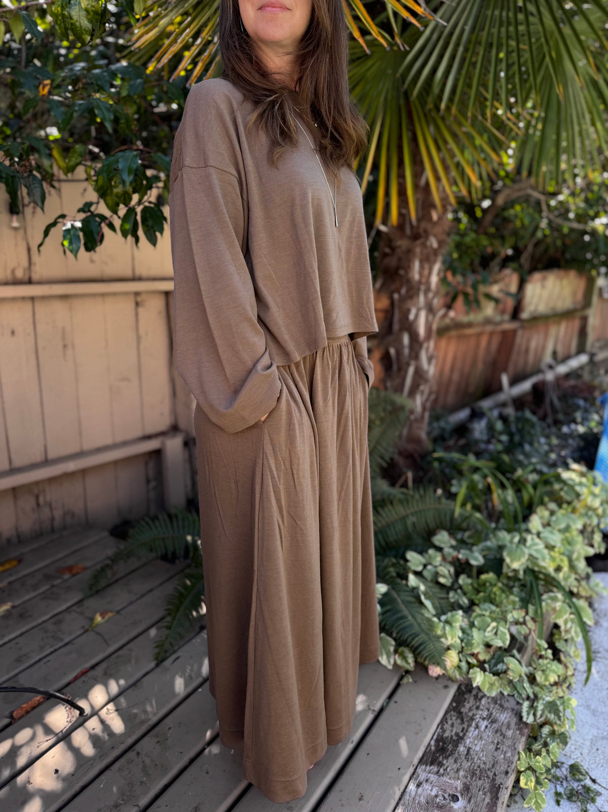 Merino Interlock Maxi Skirt