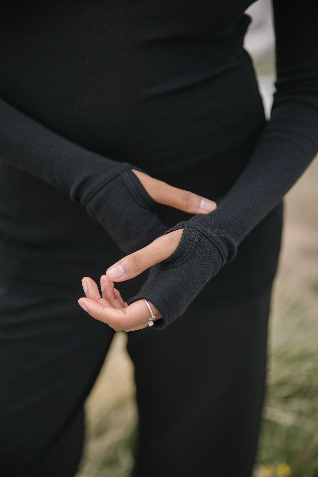 Merino Interlock Thermal Top with Thumbholes