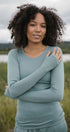 Merino Thermal Top | Model wearing size Small, height 5.9"