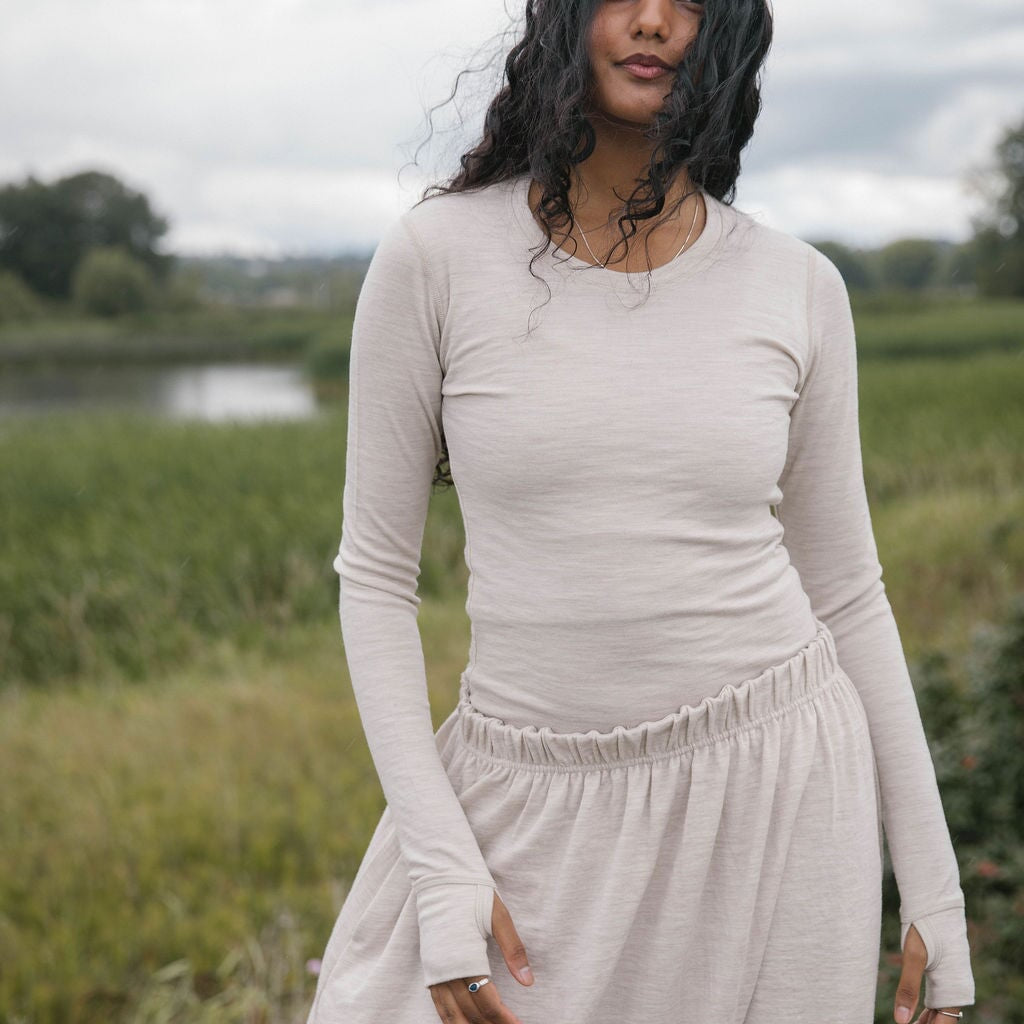 Merino Thermal Top | Model wearing size XSmall, height 5.4"