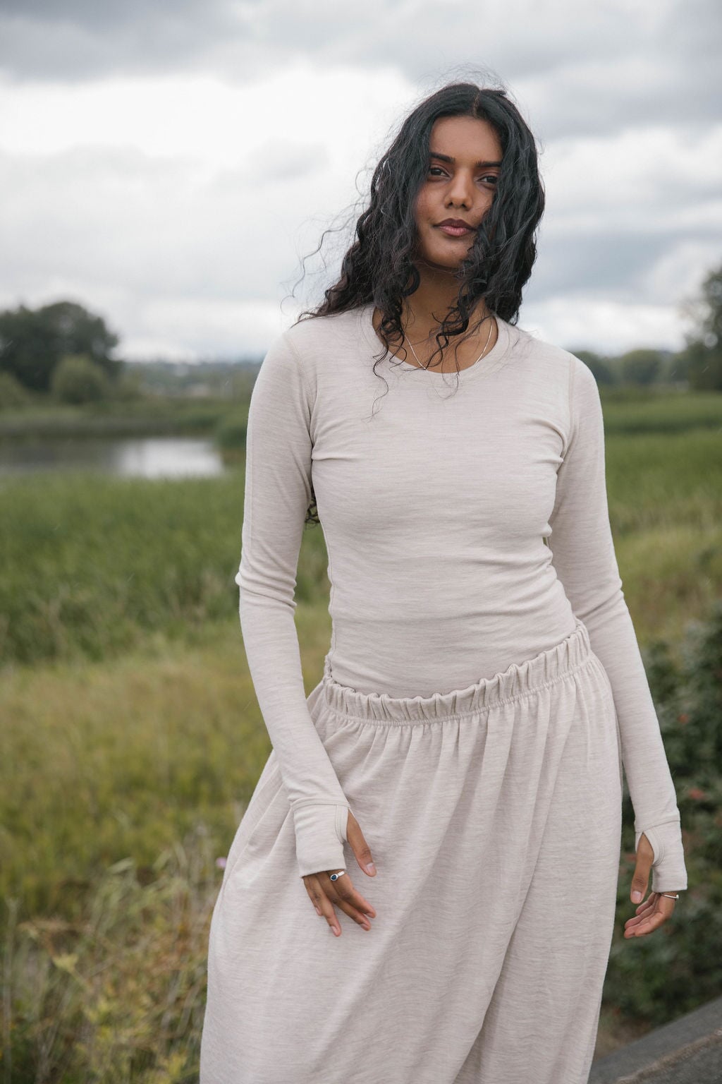 Merino Thermal Top | Model wearing size XSmall, height 5.4"