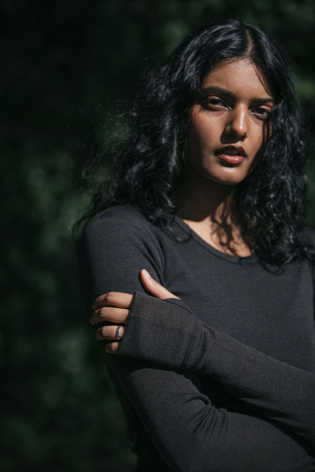 Merino Long Sleeve Top With Thumbholes