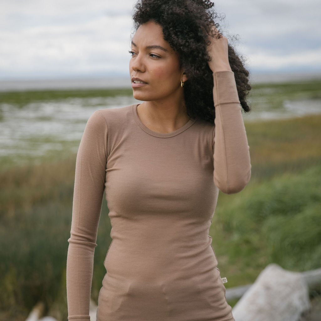 Merino Scoop Top