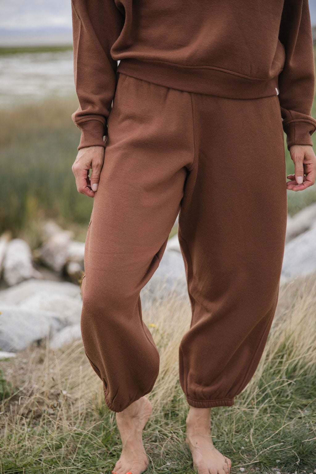 Semi-Barrel Sweatpants | Model is wearing size Medium, height 5.9"