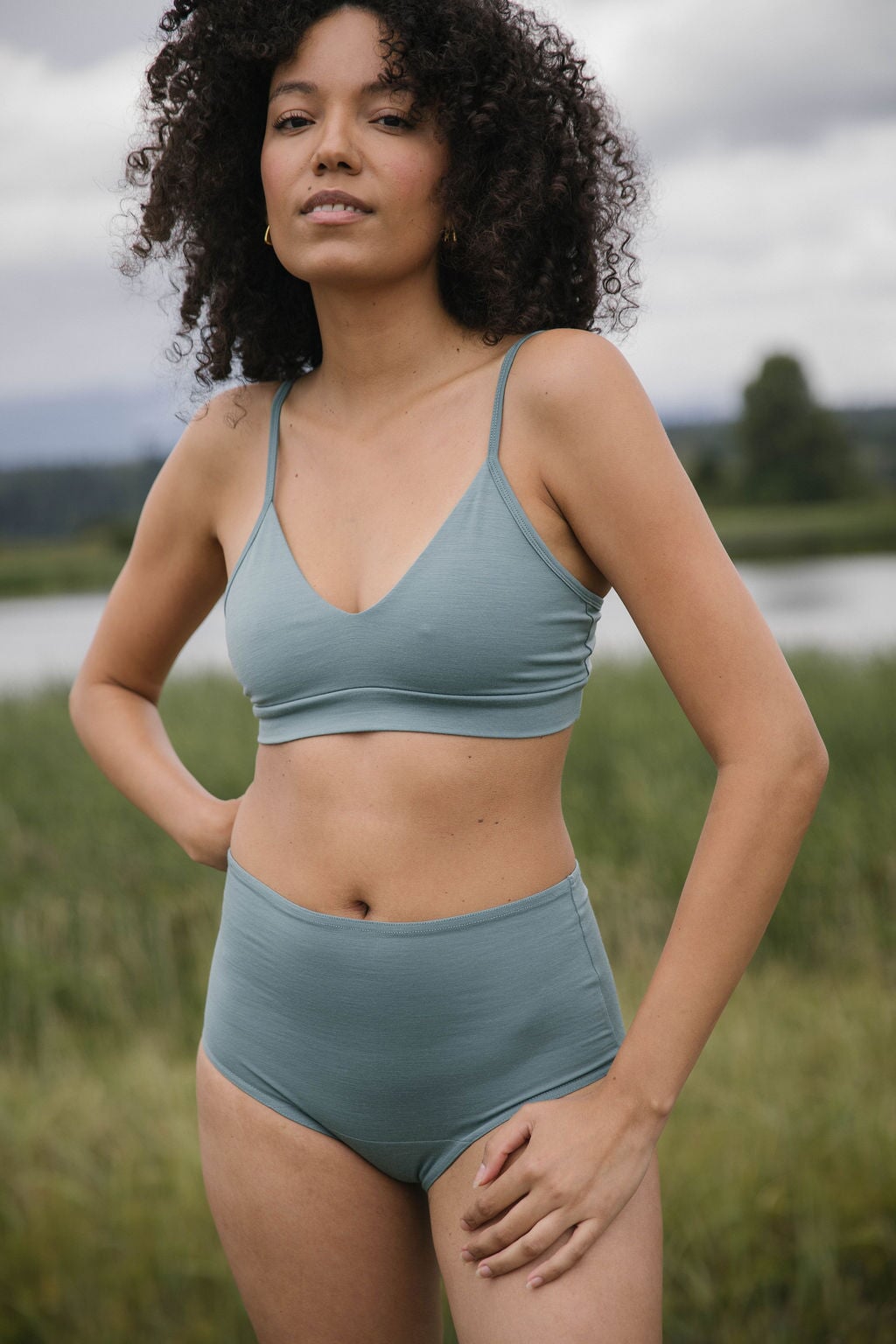 Triangle Bralette | Model wearing size Small