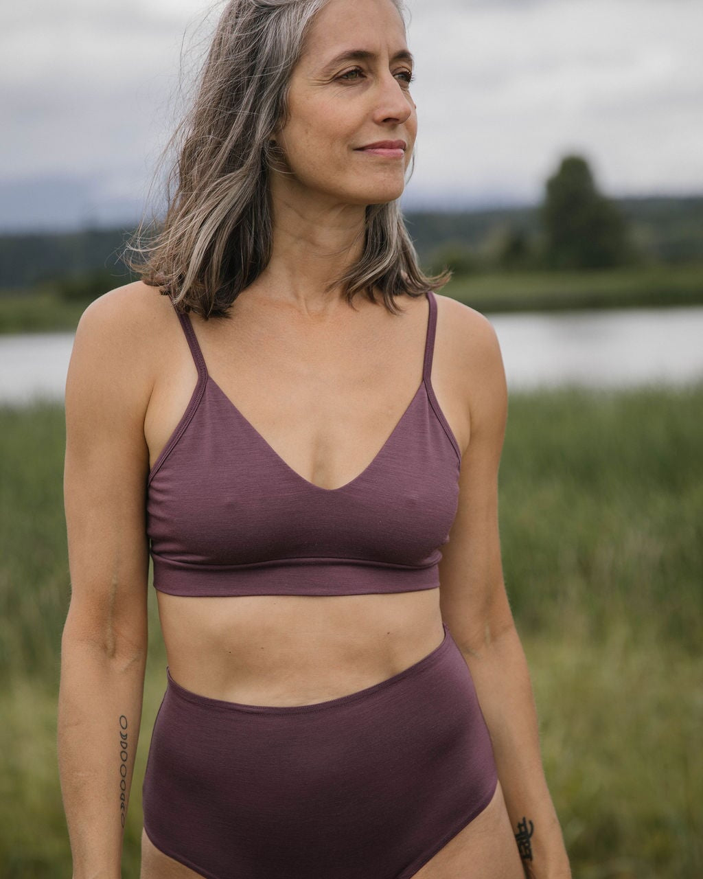 Triangle Bralette | Model wearing size Medium