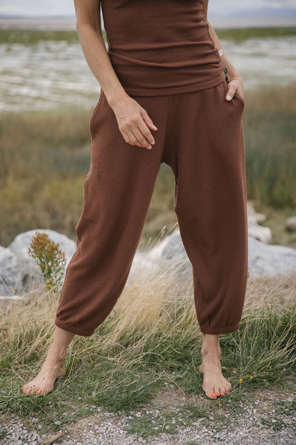 Merino Waffle Balloon Pants