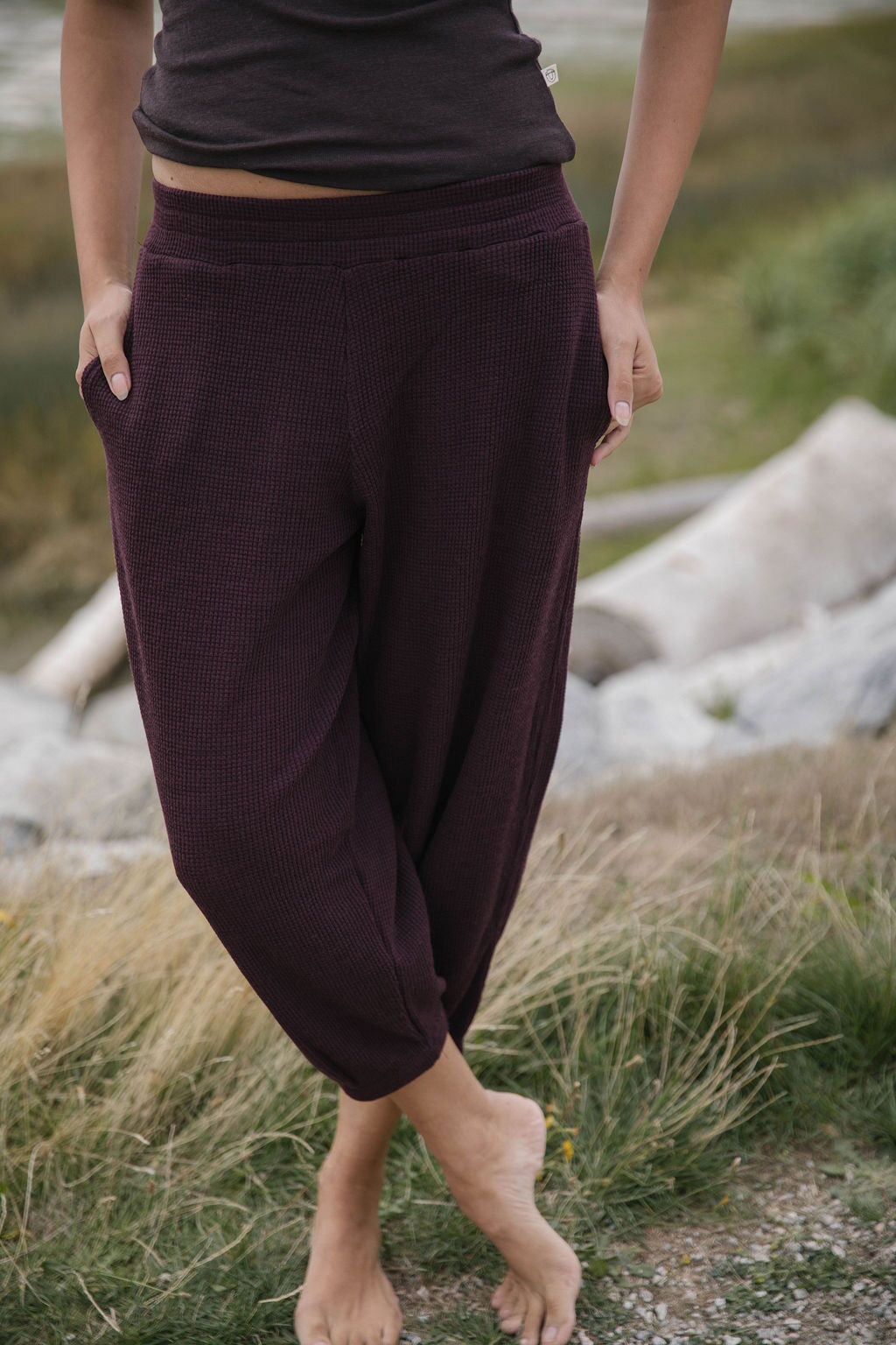 Waffle Balloon Pants | Model is wearing size XS, height 5.9"