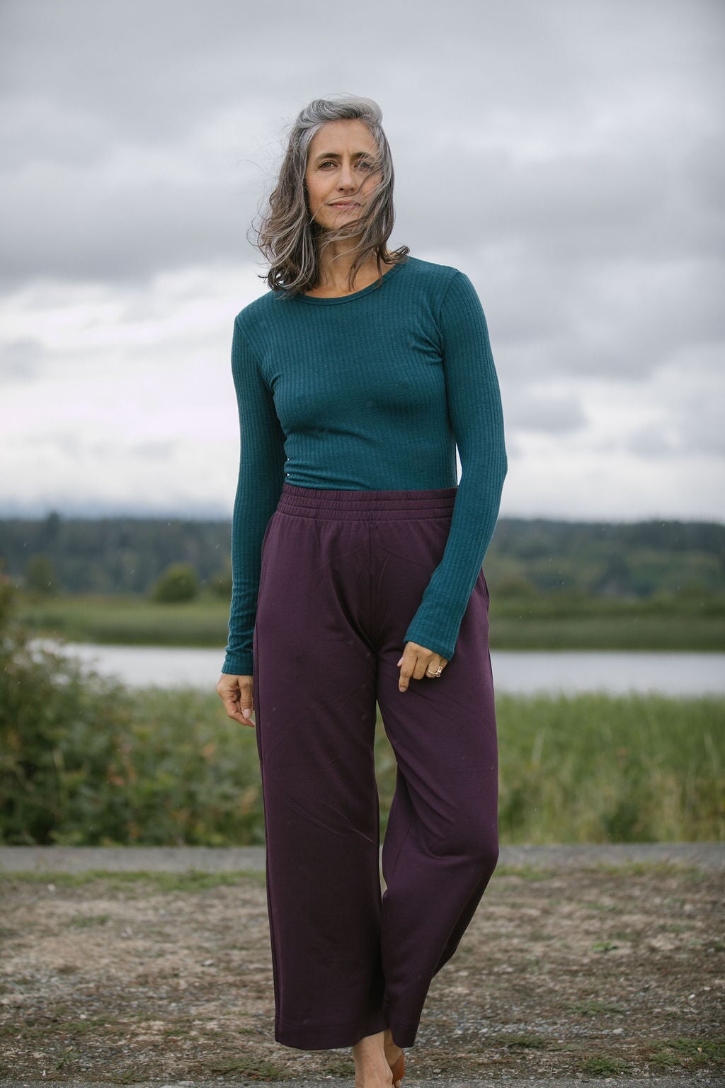 Wide Leg Lounge Pants | Model is wearing size Medium, height 5.11"
