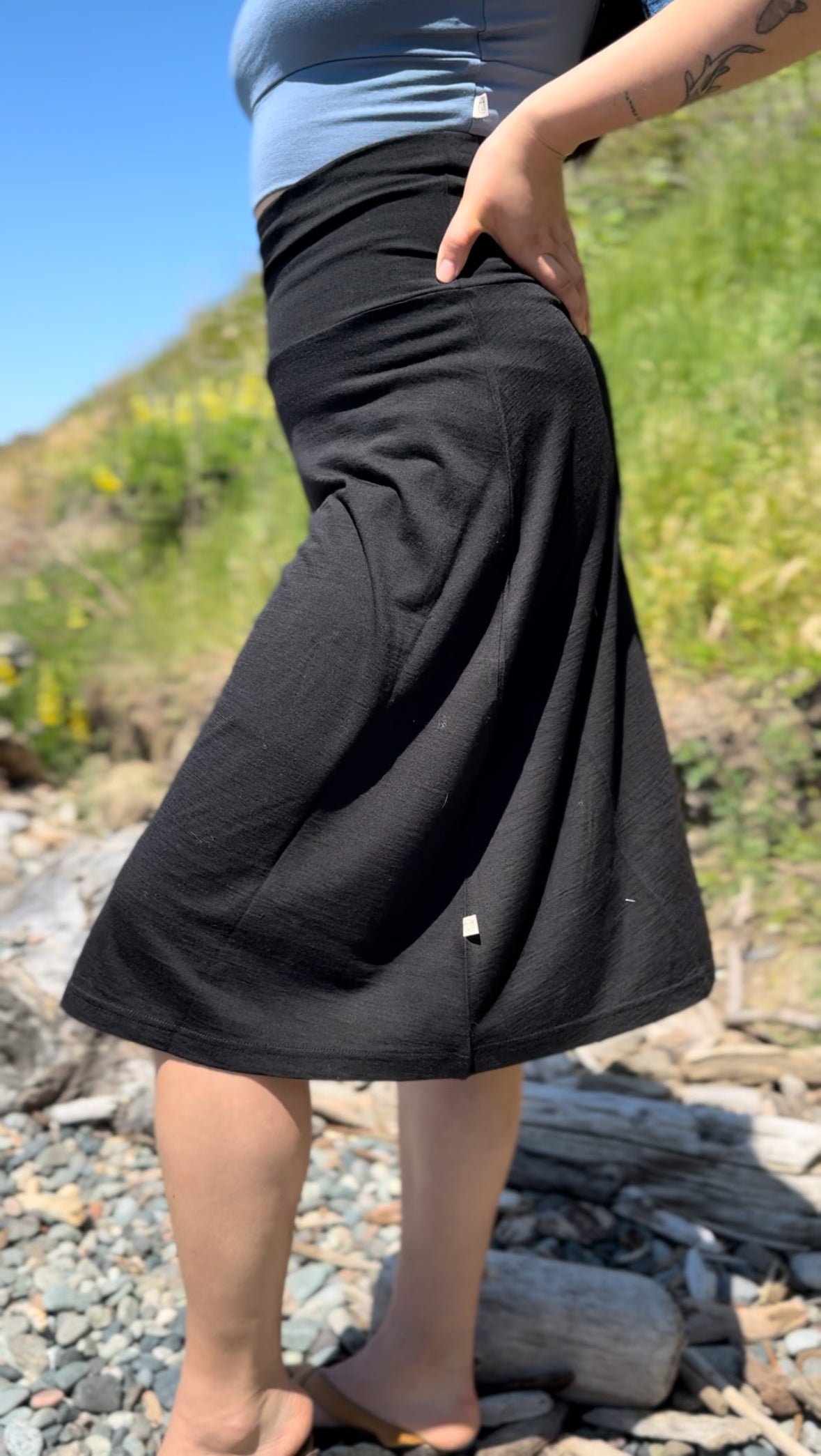 Mid Length Skirt | Simply Merino Co