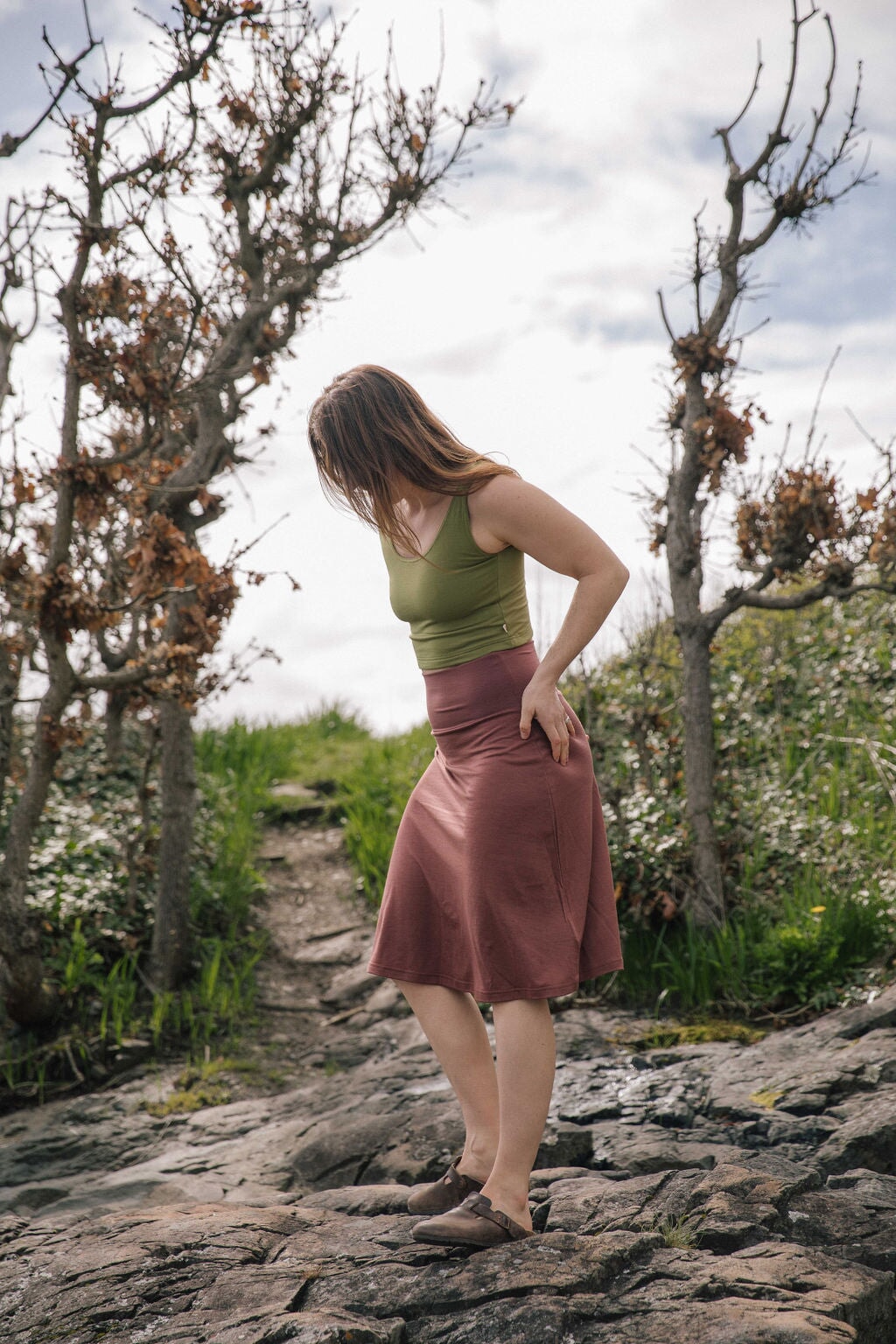 Mid Length Skirt