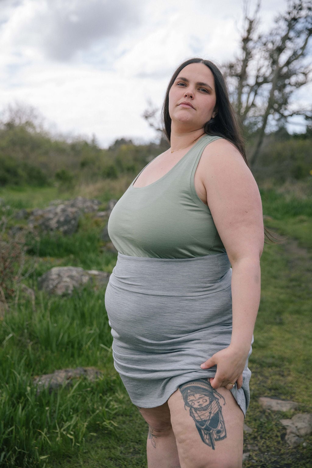 Skirt | Sybil is wearing size 3Xlarge, height is 5.6"