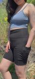 Pocket Bike Shorts | Esther is wearing size Medium, height is 5.5"