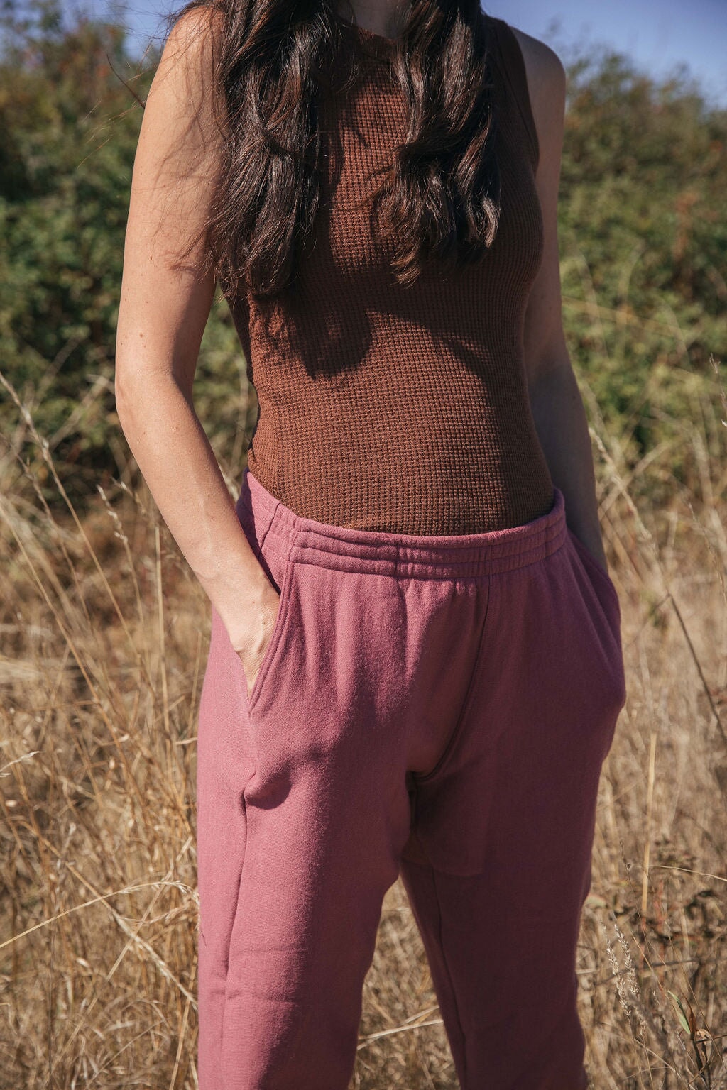 Sweatpants | Stela is wearing size Medium, height 5.7"