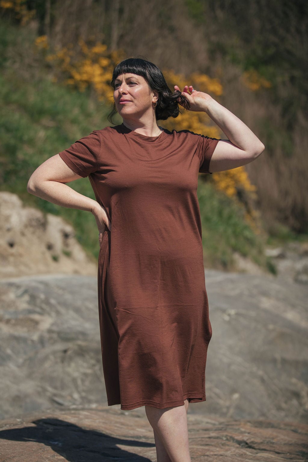 T-Shirt Dress | Norah is wearing size Large,  height 5.6"
