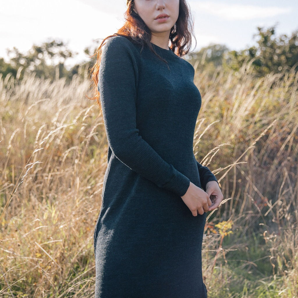Waffle Dress | Mickey is wearing size Small, height 5.7"