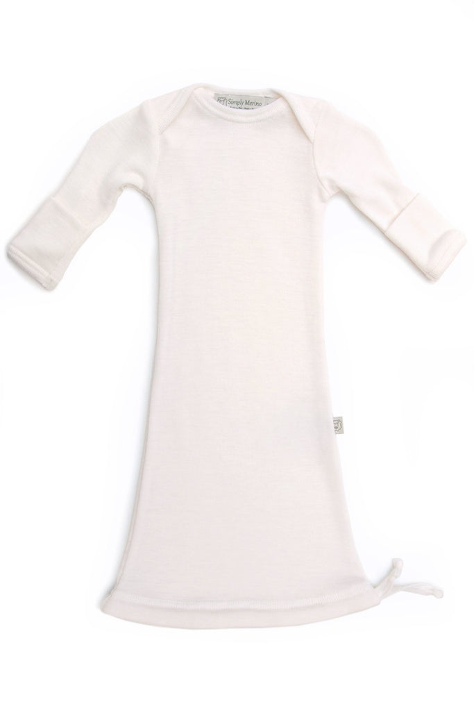 100% MERINO WOOL INFANT GOWN BABIES Simply Merino Clothing Co 