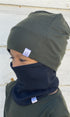 Neck Warmer CHILDREN UP TO AGE 12 Simply Merino Clothing Co MEDIUM (2yrs-12yrs) BLACK 